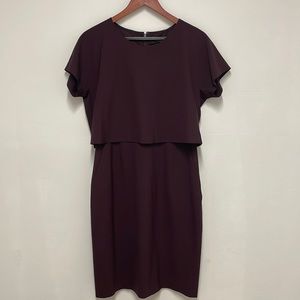 Jcrew burgundy dress, size 6, 96%wool and 4% elastane.